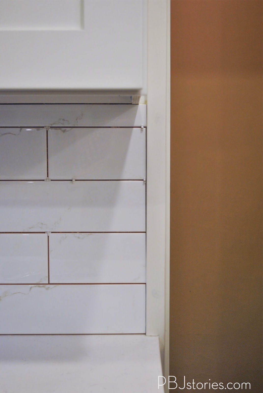 PBJstories Installing Subway Tile for Kitchen Backsplash PBJreno Update